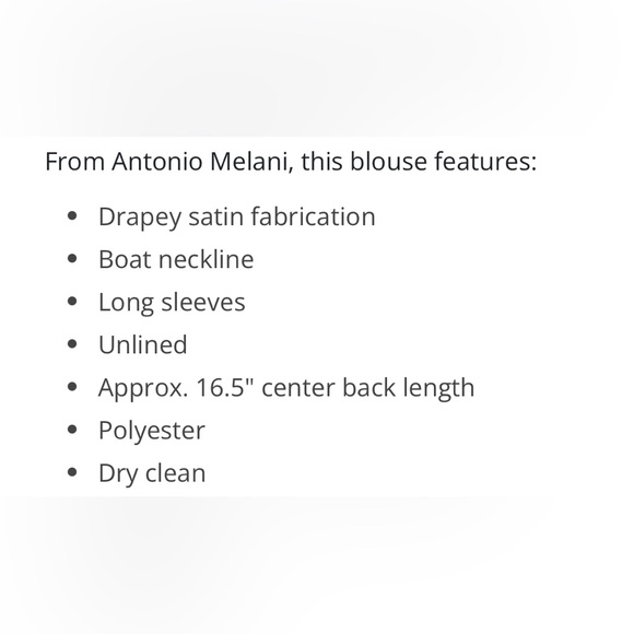 Antonio Melani Blyss Drapey Satin Boat Neck Long Sleeve Champagne Blouse Size L - Picture 5 of 10